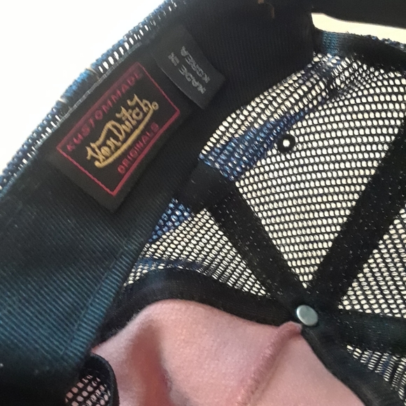 VON DUTCH Pink Wool Trucker Hat - Picture 4 of 4